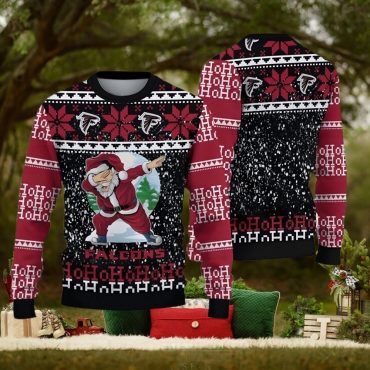 Atlanta Falcons Santa Dab Ugly Christmas Sweater