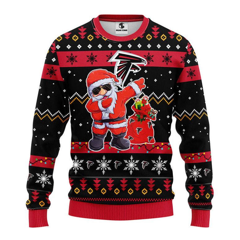Atlanta Falcons Santa Gnome Ugly Christmas Sweater