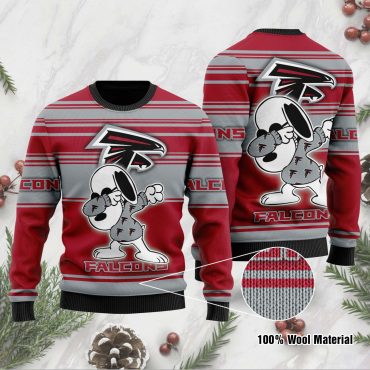 Atlanta Falcons Snoopy Dabbing Christmas Ugly Christmas Sweater