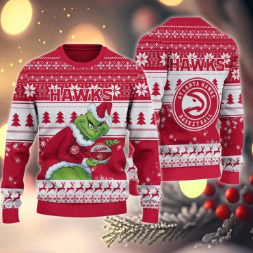 Atlanta Hawks Grinch Stolen Ugly Christmas Sweater