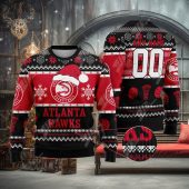 Atlanta Hawks Santa Dunk Ugly Christmas Sweater
