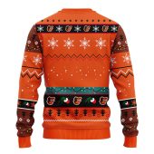 Baltimore Orioles 12 Grinch Xmas Day Ugly Christmas Sweater Back - TeeUgly