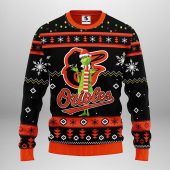 Baltimore Orioles Funny Grinch Ugly Christmas Sweater