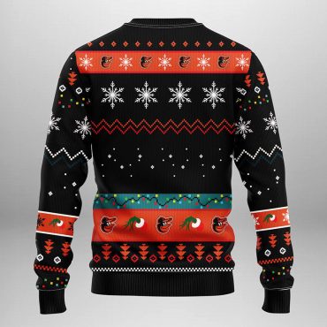 Baltimore Orioles Grinch Hand Ugly Christmas Sweater