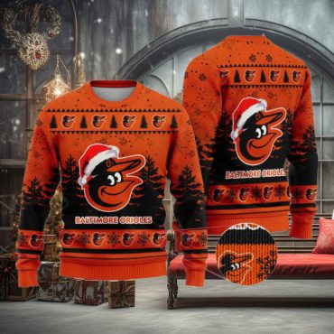 Baltimore Orioles Holiday Cheer Ugly Christmas Sweater