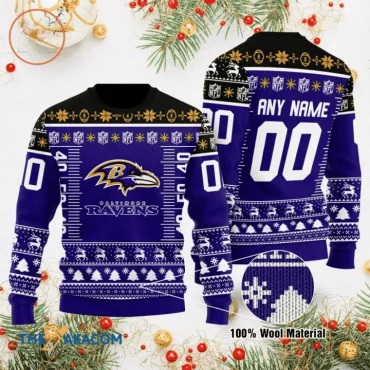 Baltimore Ravens Football Christmas Ugly Christmas Sweater