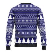 Baltimore Ravens Grinch Hug Ugly Christmas Sweater Back - TeeUgly