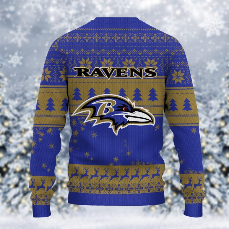 Baltimore Ravens Grinch With Ball Ugly Christmas Sweater