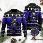 Baltimore Ravens Jack Skellington Nightmare Ugly Christmas Sweater
