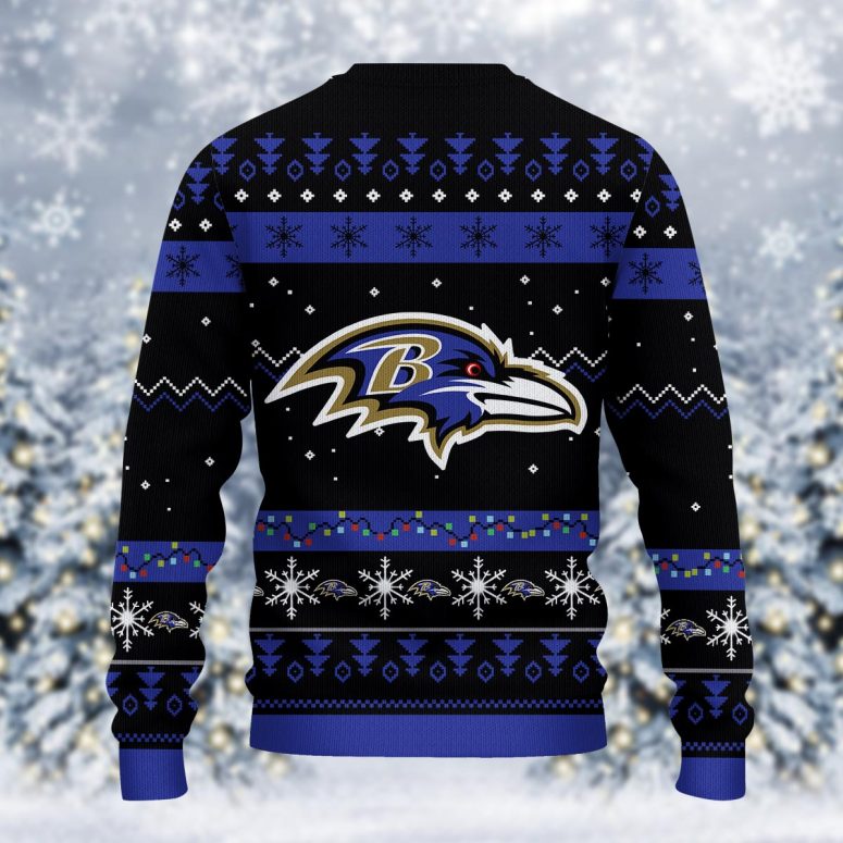 Baltimore Ravens Santa’s Holiday Cheer Ugly Christmas Sweater