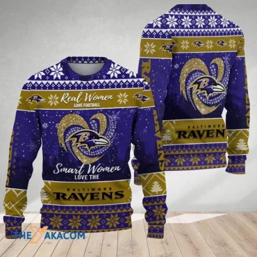 Baltimore Ravens Smart Women Ugly Christmas Sweater