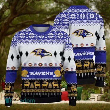 Baltimore Ravens Winter Wonderland Ugly Christmas Sweater