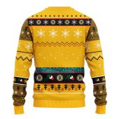 Boston Bruins 12 Grinch Xmas Day Ugly Christmas Sweater Back - TeeUgly