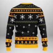 Boston Bruins Funny Grinch Ugly Christmas Sweater Back - TeeUgly