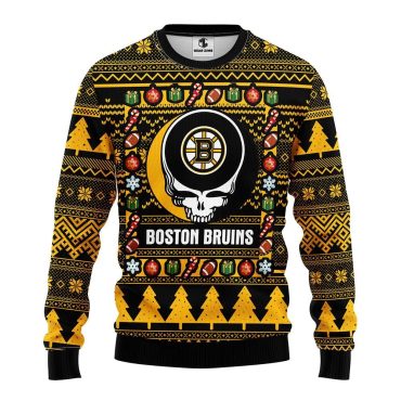 Boston Bruins Grateful Dead Ugly Christmas Sweater