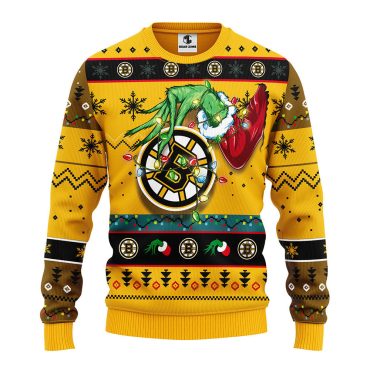 Boston Bruins Grinch's Holiday Twist Ugly Christmas Sweater