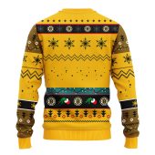 Boston Bruins Grinchs Holiday Twist Ugly Christmas Sweater Back - TeeUgly