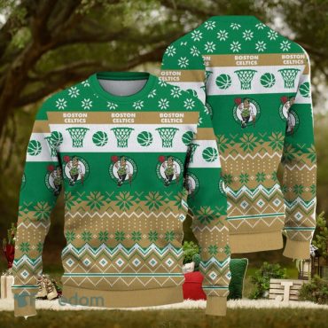 Boston Celtics Holiday Hoop Dreams Ugly Christmas Sweater