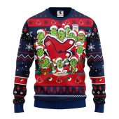 Boston Red Sox 12 Grinch Xmas Day Ugly Christmas Sweater - TeeUgly