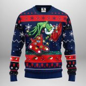 Boston Red Sox Funny Grinch Ugly Christmas Sweater - TeeUgly