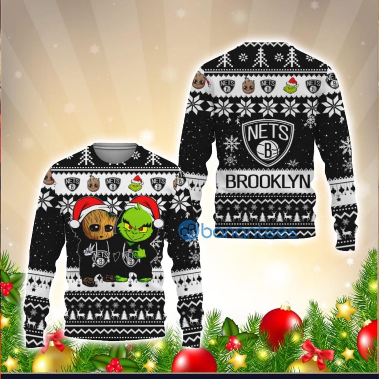 Brooklyn Nets Holiday Heroes Ugly Christmas Sweater
