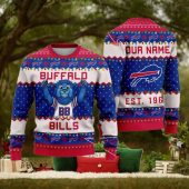 Buffalo Bills Blue Lion Holiday Spirit Ugly Christmas Sweater