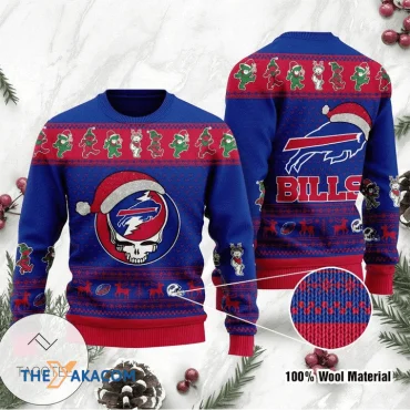 Buffalo Bills Grateful Cheerleaders Ugly Christmas Sweater