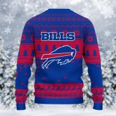 Buffalo Bills Grinch’s Christmas Game Ugly Christmas Sweater Back - TeeUgly