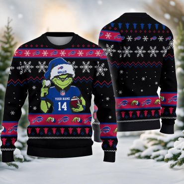 Buffalo Bills Grinch’s Holiday Play Ugly Christmas Sweater
