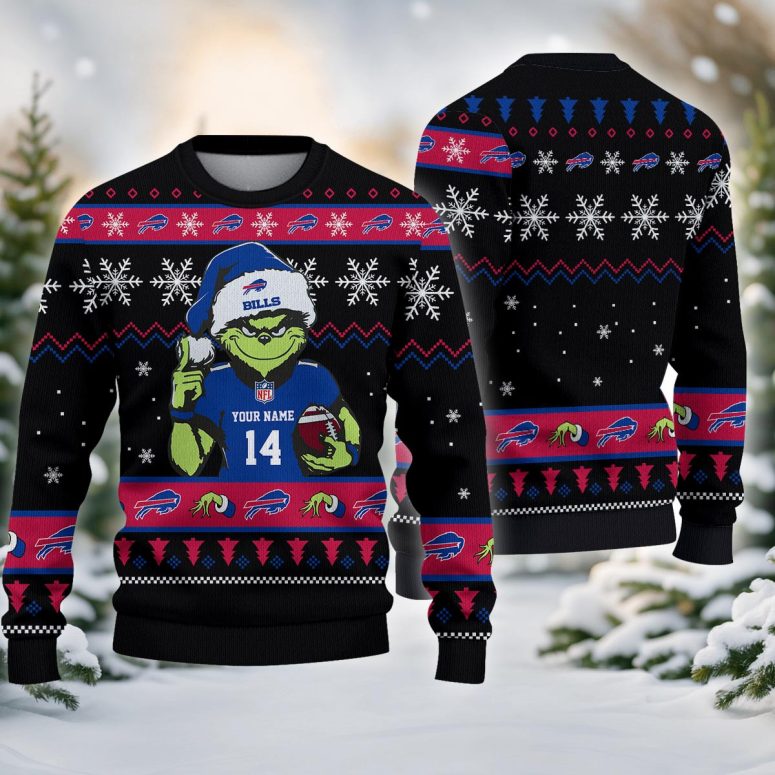 Buffalo Bills Grinch’s Holiday Play Ugly Christmas Sweater