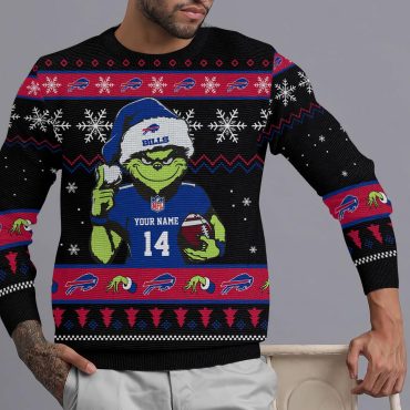 Buffalo Bills Grinch’s Holiday Play Ugly Christmas Sweater