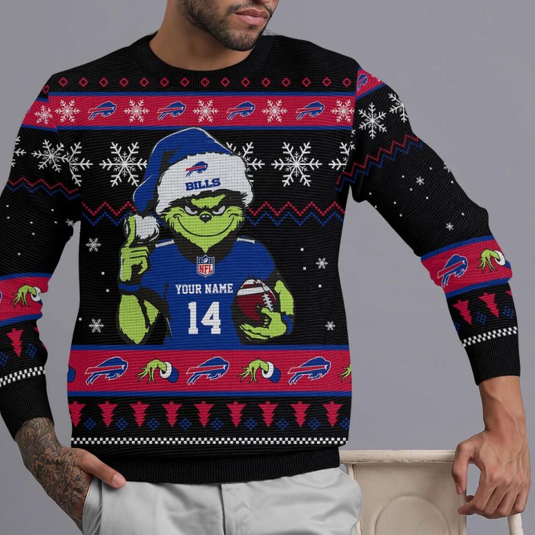 Buffalo Bills Grinch’s Holiday Play Ugly Christmas Sweater