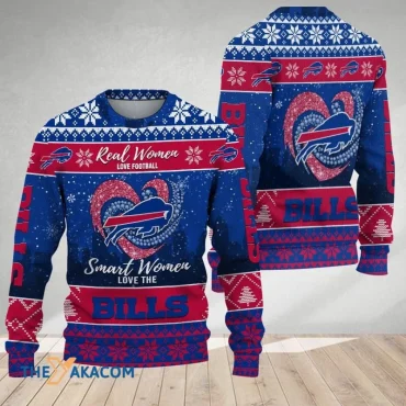 Buffalo Bills Heartfelt Fan Love Ugly Christmas Sweater