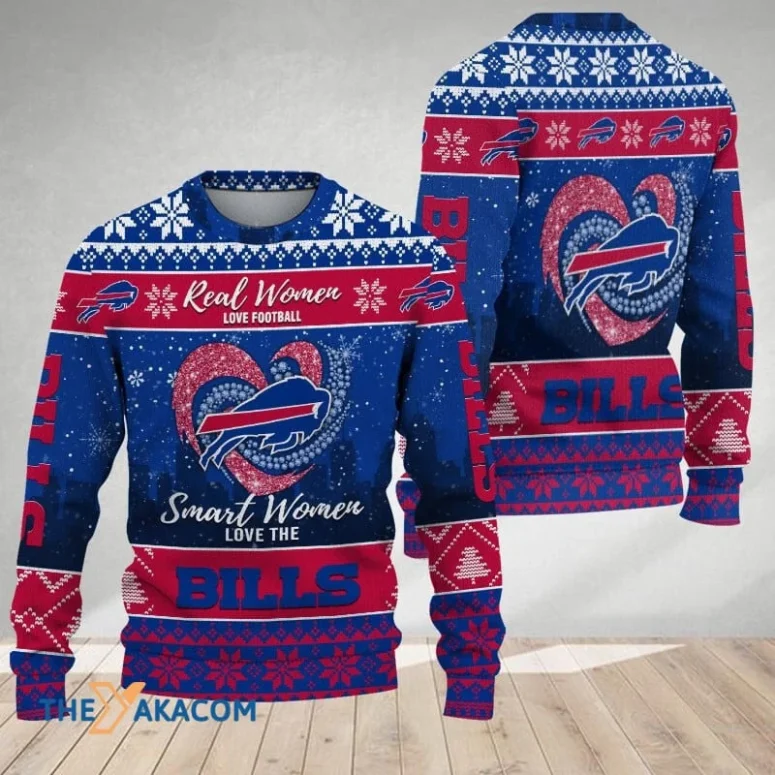 Buffalo Bills Heartfelt Fan Love Ugly Christmas Sweater