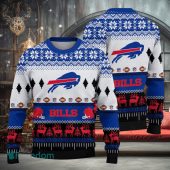 Buffalo Bills Holiday Football Blitz Ugly Christmas Sweater