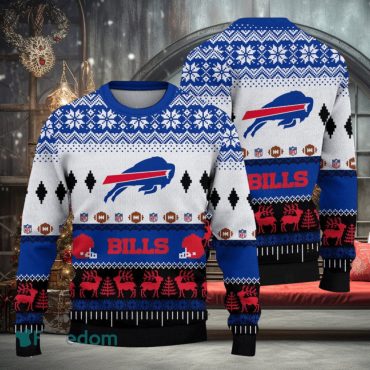 Buffalo Bills Holiday Football Blitz Ugly Christmas Sweater