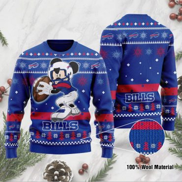 Buffalo Bills Mickey Football Fantasy Ugly Christmas Sweater