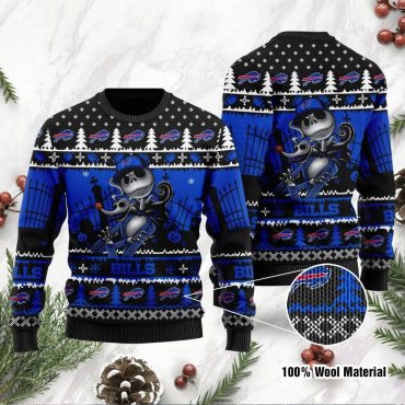 Buffalo Bills Nightmare Before Christmas Ugly Christmas Sweater