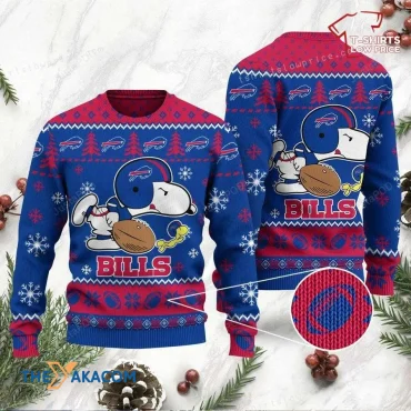 Buffalo Bills Snoopy Snowfall Ugly Christmas Sweater