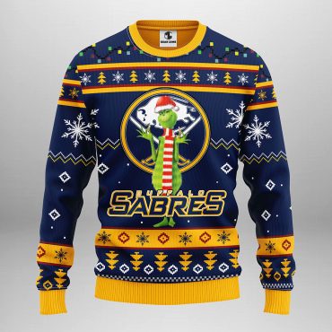 Buffalo Sabres Funny Grinch Ugly Christmas Sweater