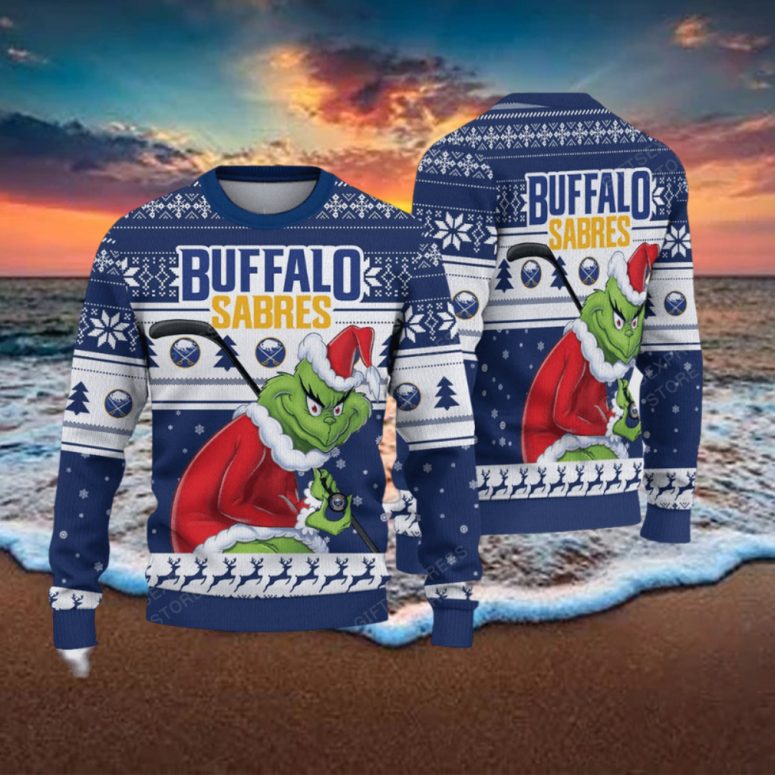 Buffalo Sabres Grinch Beach Vibes Ugly Christmas Sweater
