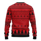 Calgary Flames Grinch Hug Ugly Christmas Sweater Back - TeeUgly