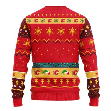 Calgary Flames Grinch Ugly Christmas Sweater