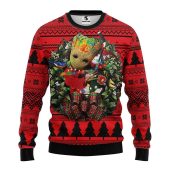 Calgary Flames Groot Hug Ugly Christmas Sweater