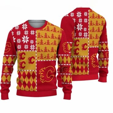 Calgary Flames Ice Hockey Ugly Christmas Sweater