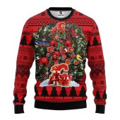 Calgary Flames Tree Christmas Ugly Sweater