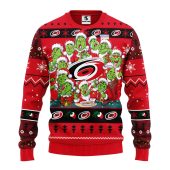 Carolina Hurricanes 12 Grinch Xmas Day Ugly Christmas Sweater