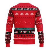 Carolina Hurricanes 12 Grinch Xmas Day Ugly Christmas Sweater Back - TeeUgly