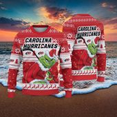 Carolina Hurricanes Grinch Beach Holiday Ugly Christmas Sweater