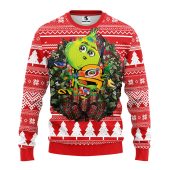 Carolina Hurricanes Grinch Hug Ugly Christmas Sweater - TeeUgly